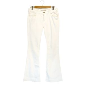 JBrand Womens Love Struck White Denim Flare Jeans Size 31